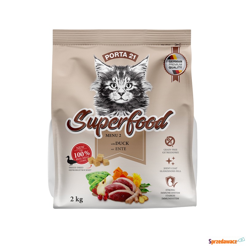 Porta 21 Superfood Menu, kaczka - 2 kg - Karmy dla kotów - Zamość