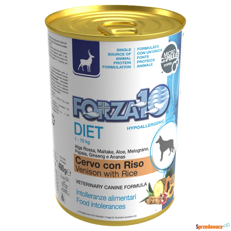 Forza 10 Diet Low Grain, 6 x 400 g - Dziczyzna... - Karmy dla psów - Ostrołęka