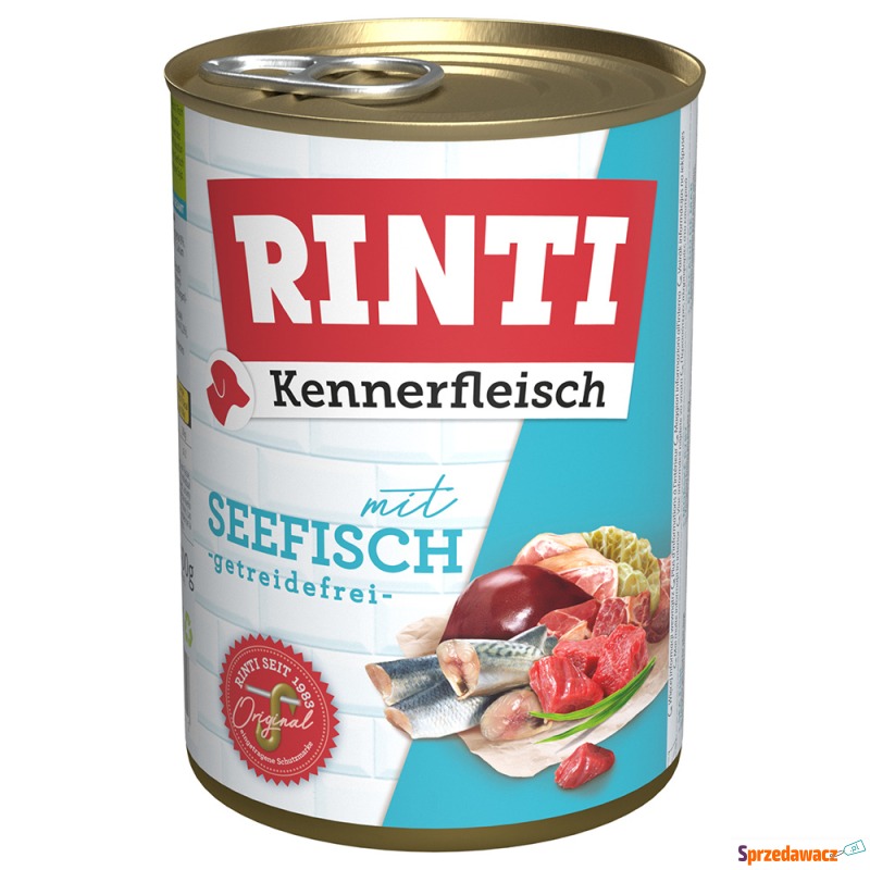 Megapakiet RINTI Kennerfleisch, 24 x 400 g - Ryba... - Karmy dla psów - Chorzów