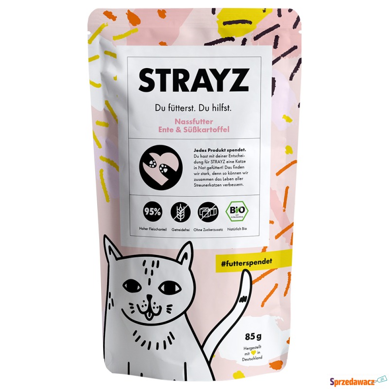 STRAYZ Saszetka bio 6 x 85 g - Biokaczka z bi... - Karmy dla kotów - Bielsko-Biała