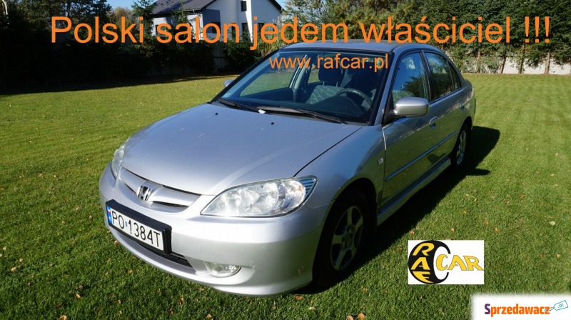 Honda Civic  Sedan/Limuzyna 2004,  1.6 benzyna - Na sprzedaż za 9 999,00 zł - Zielona Góra