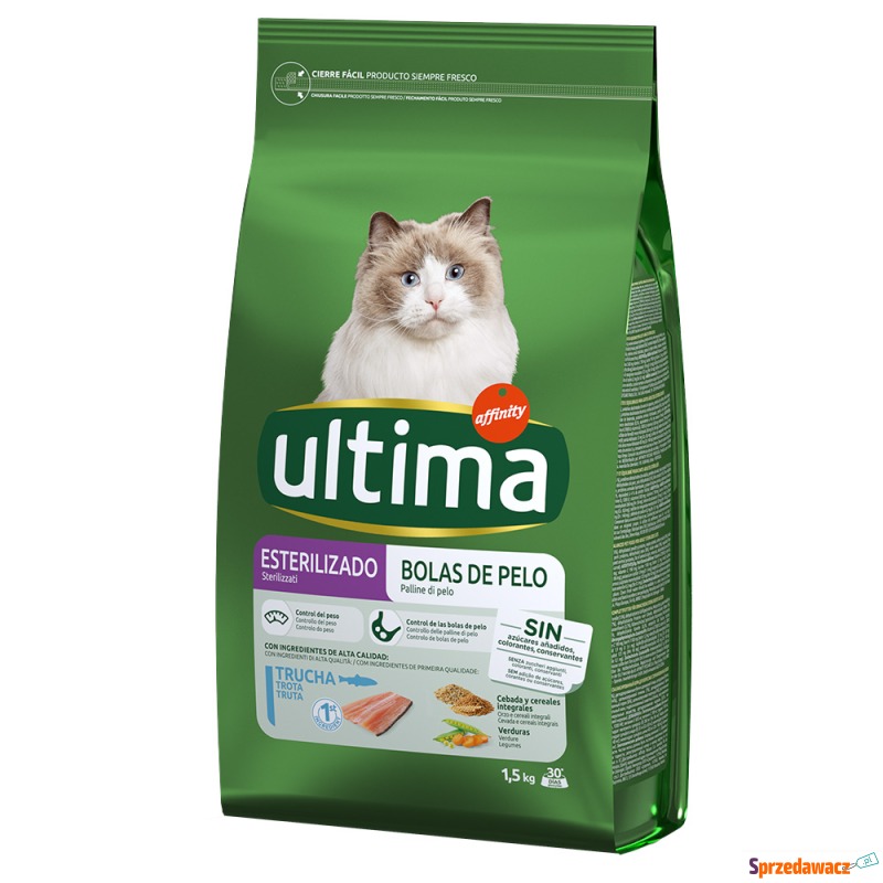 Ultima Feline Sterilized Hairball z pstrągiem... - Karmy dla kotów - Częstochowa