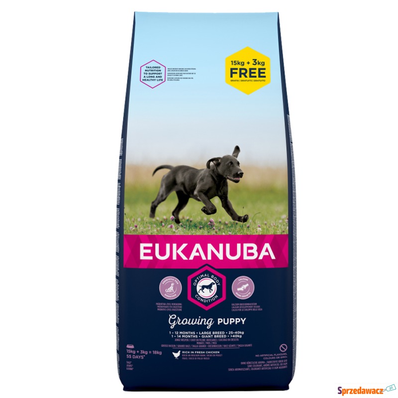 15 + 3 kg gratis! Eukanuba, sucha karma, 18 kg... - Karmy dla psów - Szczecinek