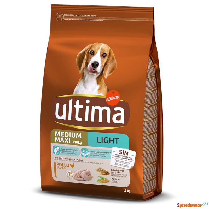 Ultima Medium / Maxi Light Adult, kurczak - 3... - Karmy dla psów - Skarżysko-Kamienna