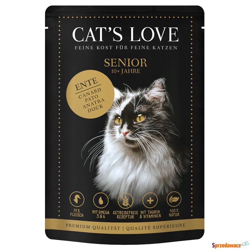 Cat's Love, 12 x 85 g - Senior, kaczka - Karmy dla kotów - Biała Podlaska