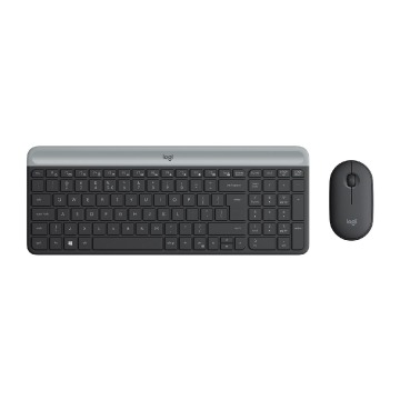 Klawiatura Zestaw klawiatura i mysz Logitech MK470 bezprzewodowa szara