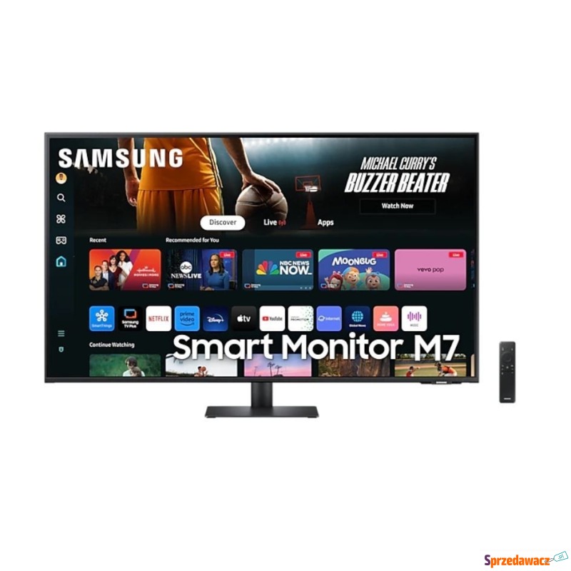 Samsung Monitor 43 cale SMART M70D VA 3840x2160... - Monitory LCD i LED - Włocławek