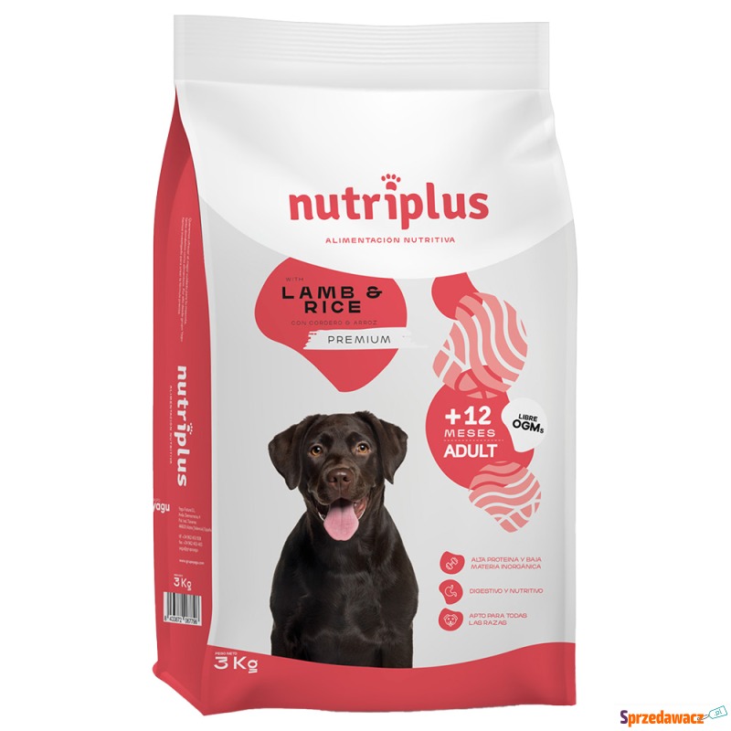 Nutriplus Adult Dog, jagnięcina - 2 x 3 kg - Karmy dla psów - Białystok