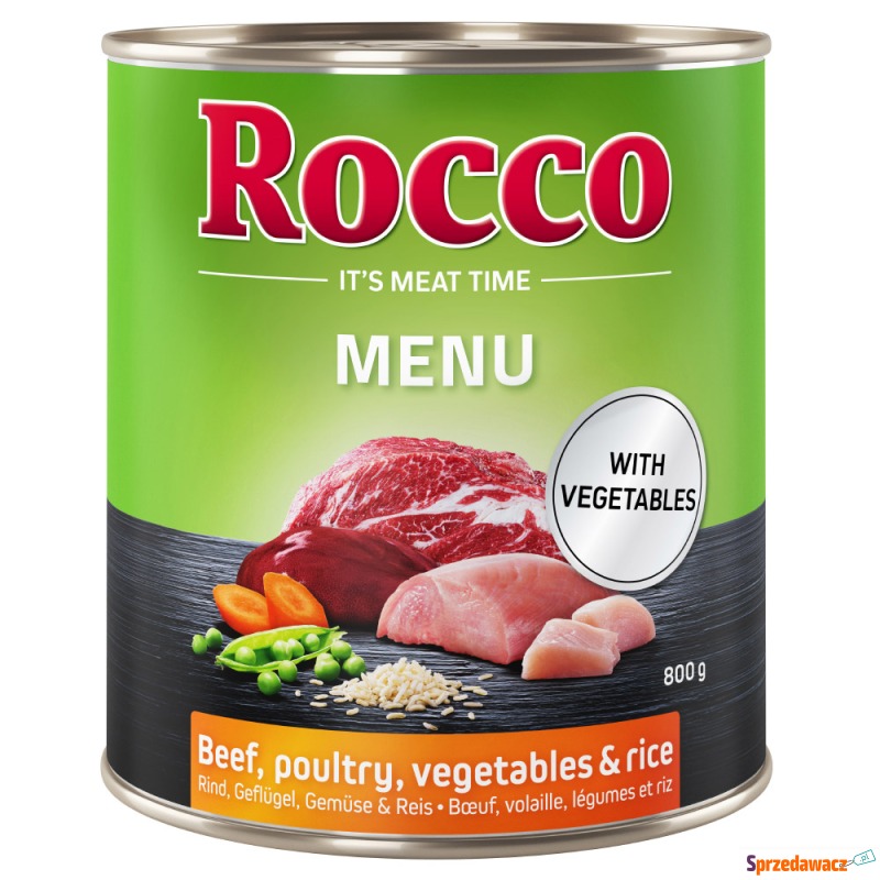 Megapakiet Rocco Menu, 24 x 800 g - Wołowina i... - Karmy dla psów - Zamość