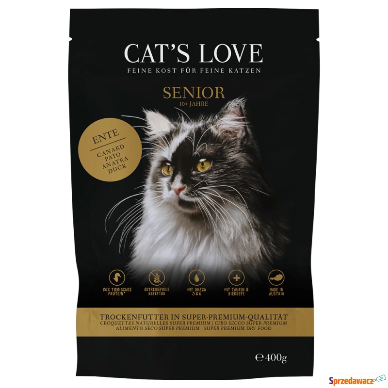 Cat´s Love Senior, kaczka - 400 g - Karmy dla kotów - Rzeszów