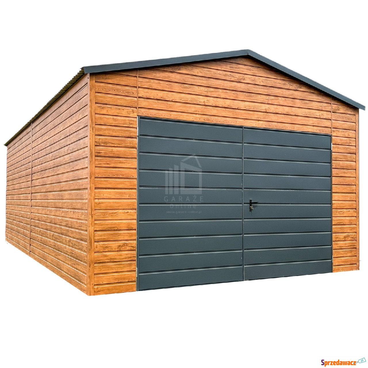 Garaż blaszany 4,5x6m - Brama...