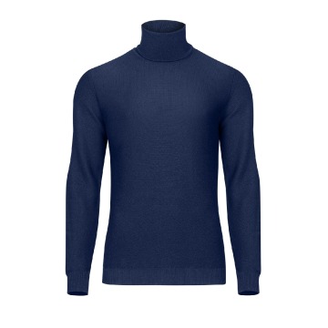 Granatowy męski golf z wełny merino 4XL