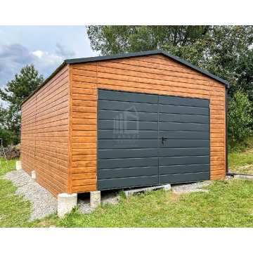 Garaż blaszany 4,5x6m - Brama dwuskrzydłowa  -... - Garaże i wiaty - Piła - zdjęcie 3