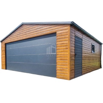 Garaż blaszany 6,5x6m - Brama segmentowa - drzwi... - Garaże i wiaty - Białystok - zdjęcie 1