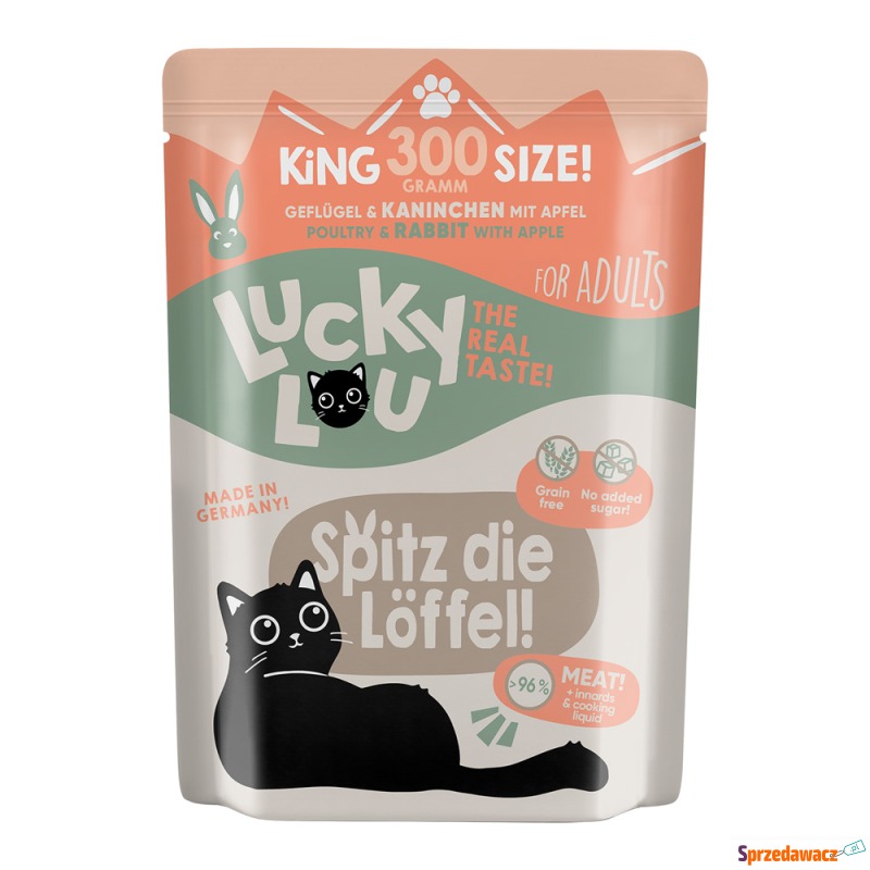 Lucky Lou Adult, 6 x 300 g - Drób i królik - Karmy dla kotów - Bytom