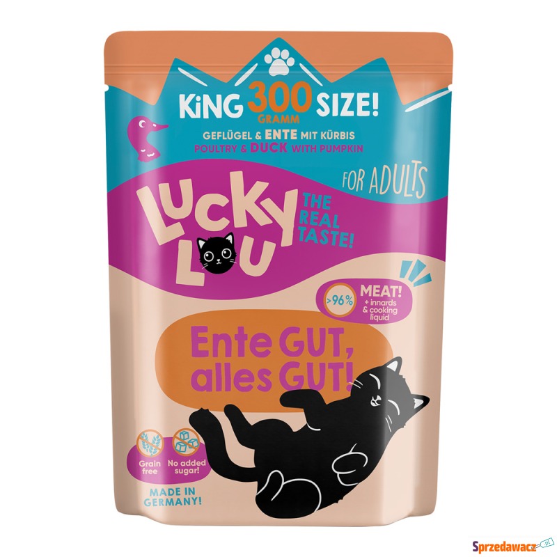 Lucky Lou Adult, 6 x 300 g - Drób i kaczka - Karmy dla kotów - Konin