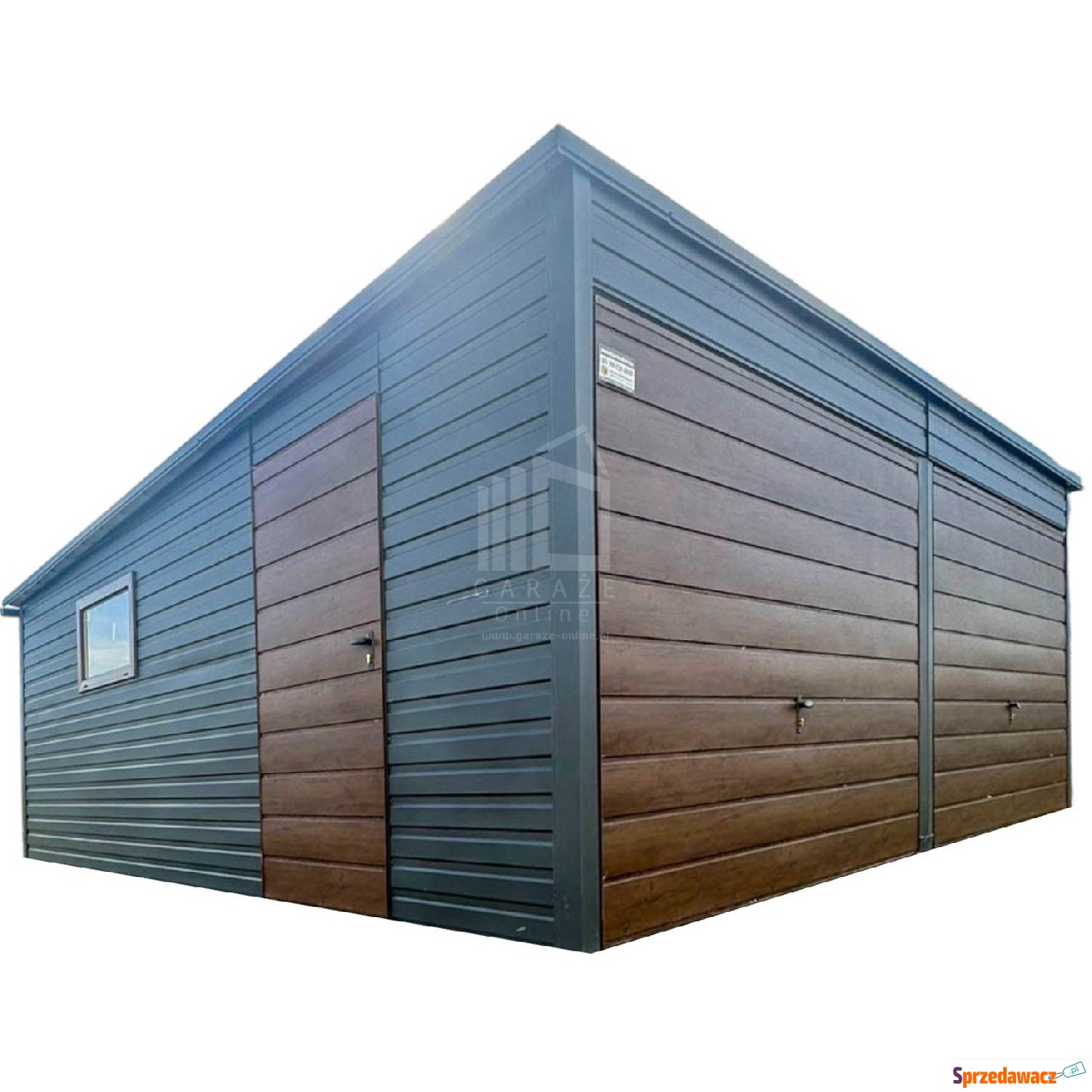 Garaż Blaszany 6x6m - 2x Brama...