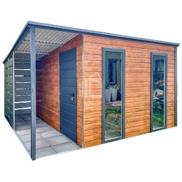 Schowek Domek ogrodowy 3x3m wiata 1m Drzwi 2x Okno ID686