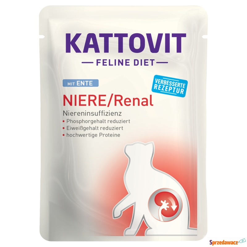 Kattovit Renal w saszetkach - Kaczka, 12 x 85... - Karmy dla kotów - Mysłowice