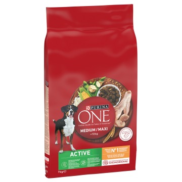 Purina One Medium/Maxi Active, kurczak - 7 kg