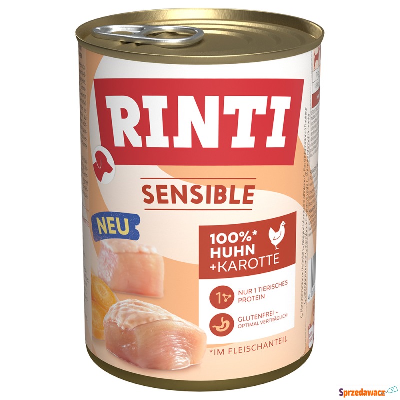 Megapakiet RINTI Sensible, 24 x 400 g - Kurczak... - Karmy dla psów - Knurów