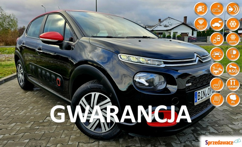 Citroen C3  Hatchback 2017,  1.2 benzyna - Na sprzedaż za 38 900 zł - Grudziądz