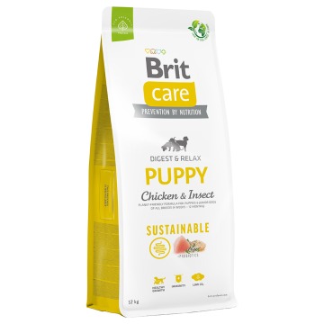 Dwupak Brit Care Sustainable - Puppy, kurczak i insekty, 2 x 12 kg