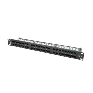 Patch panel Lanberg Patch Panel 48 port 1U 19'' kat.6 UTP czarny