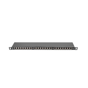 Patch panel Lanberg Patch Panel 24 port 0.5U 19'' kat.6 FTP ekranowany czarny