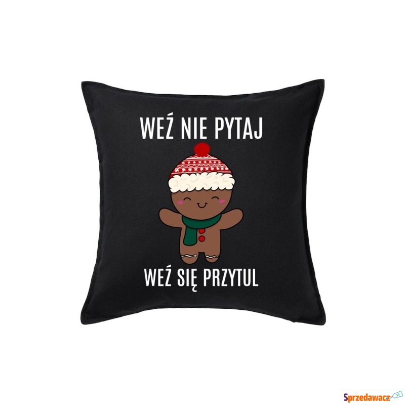 CZARNA Poduszka świąteczna