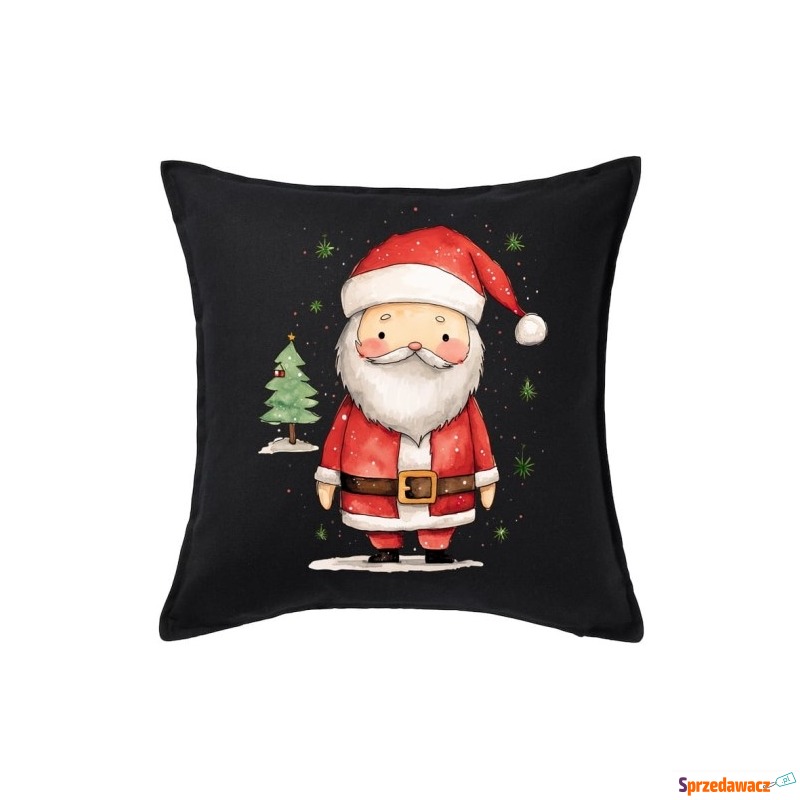 CZARNA Poduszka z mikołajem - santa99