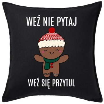 CZARNA Poduszka świąteczna