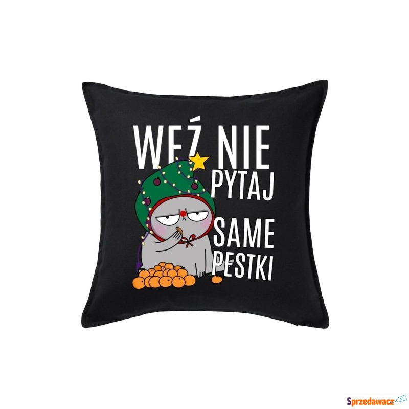 CZARNA Poduszka świąteczna - Poduszki dekoracyjne - Gdynia