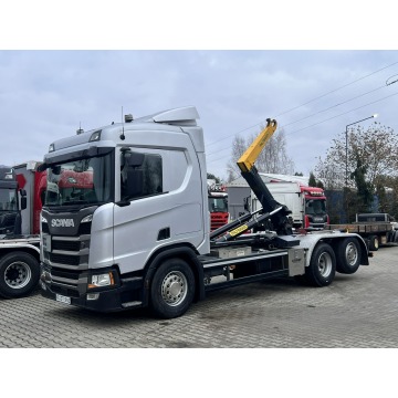 Scania r450 hakowiec palfinger 6x2/4 z Niemiec Cały na poduszce 2019 - r450 hakowiec palfinger 6x2/4