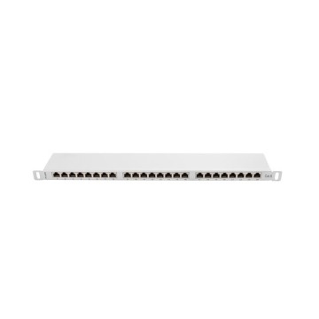 Patch panel Lanberg Patch Panel 24 port 0.5U 19'' kat.6 FTP ekranowany szary