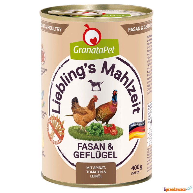 GranataPet Liebling's Mahlzeit, 6 x 400 g - B... - Karmy dla psów - Lubin