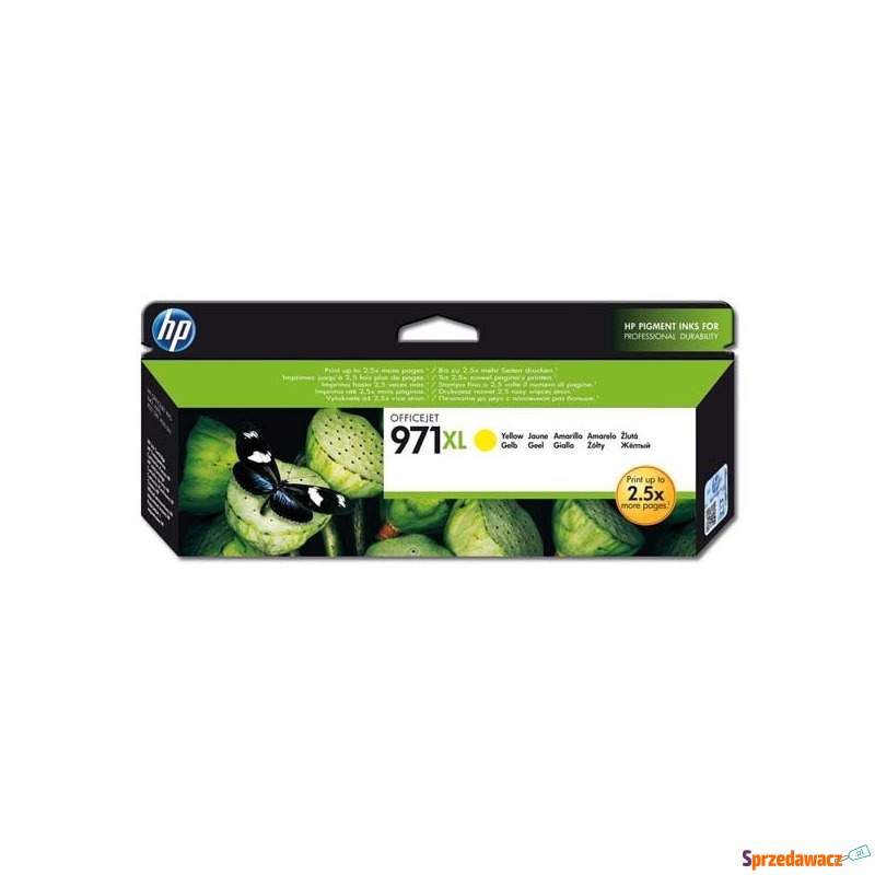 Oryginalny tusz HP 971XL żółty...