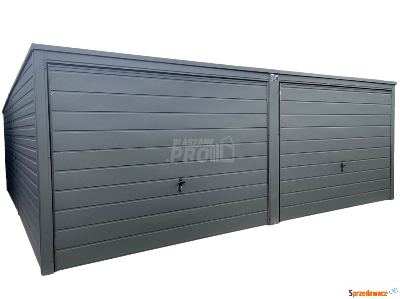 Garaż blaszany 6x6 2x Brama uc...