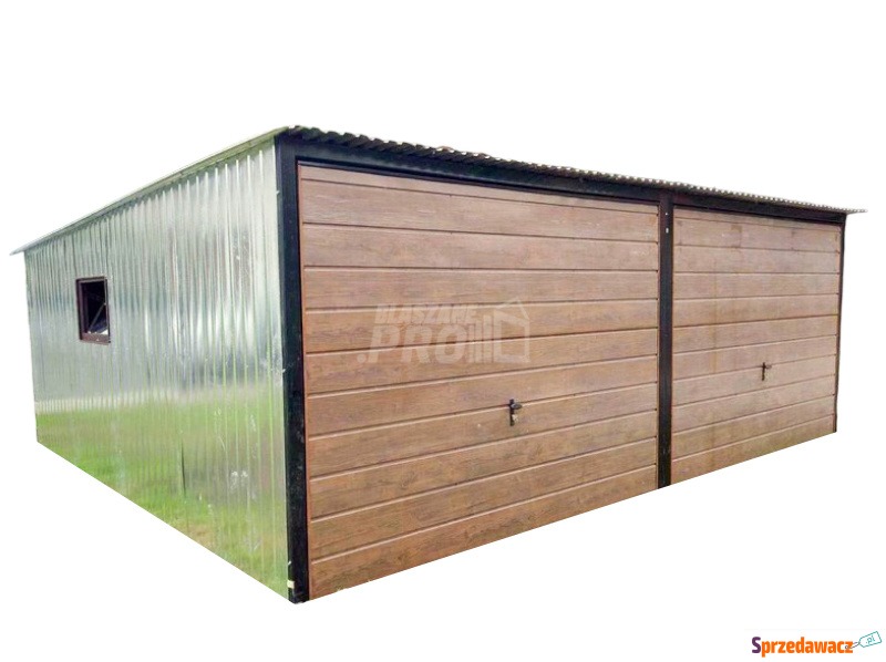Garaż blaszany 6x5 2x Brama uc...