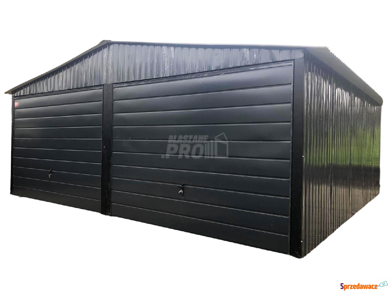 Garaż blaszany 6x6 2x Brama uc...