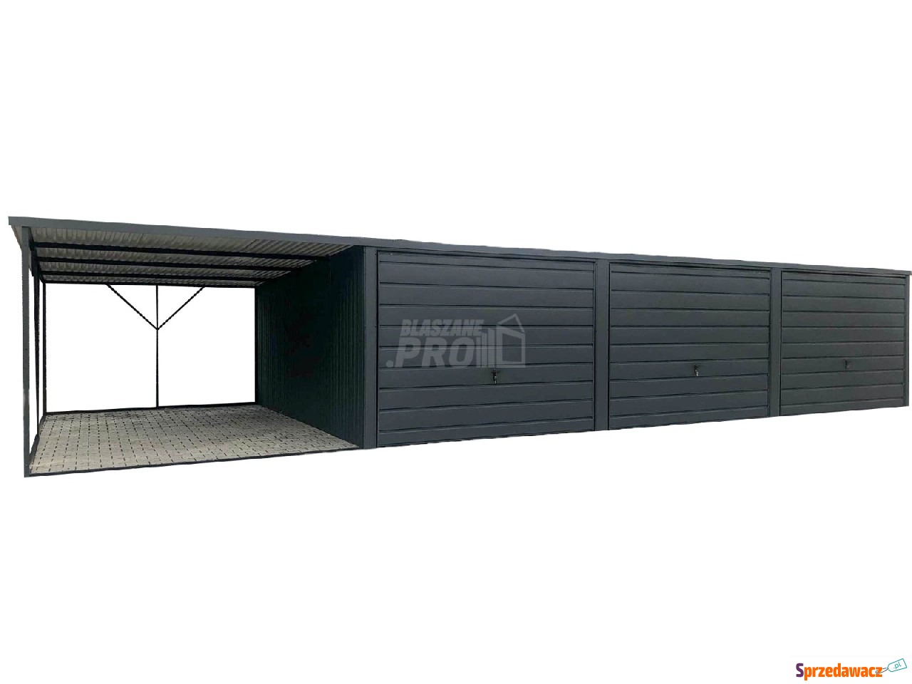 Garaż blaszany 9x6 + wiata 3x6...