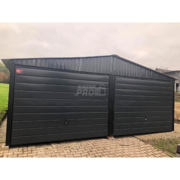 Garaż blaszany 6x6 2x Brama uchylna Czarny Dach... - Garaże i wiaty - Wrocław - zdjęcie 4