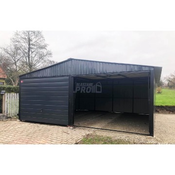 Garaż blaszany 6x6 2x Brama uchylna Czarny Dach... - Garaże i wiaty - Wrocław - zdjęcie 5