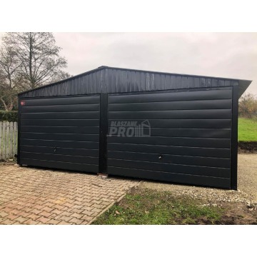 Garaż blaszany 6x6 2x Brama uchylna Czarny Dach... - Garaże i wiaty - Wrocław - zdjęcie 8