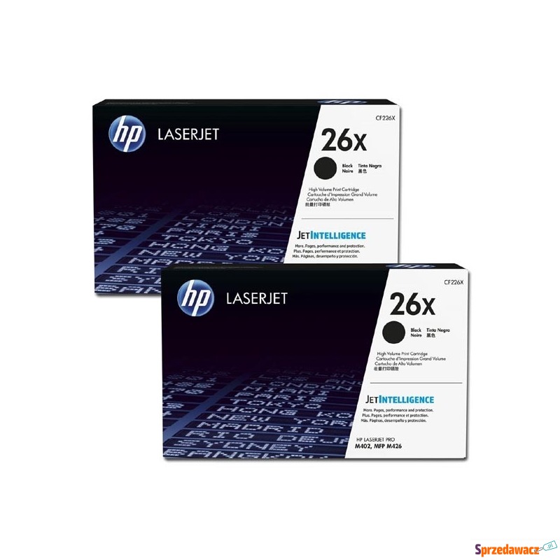 Oryginalnych zestaw 2 tonerów HP 26X XL czarny... - Tusze, tonery - Słupsk