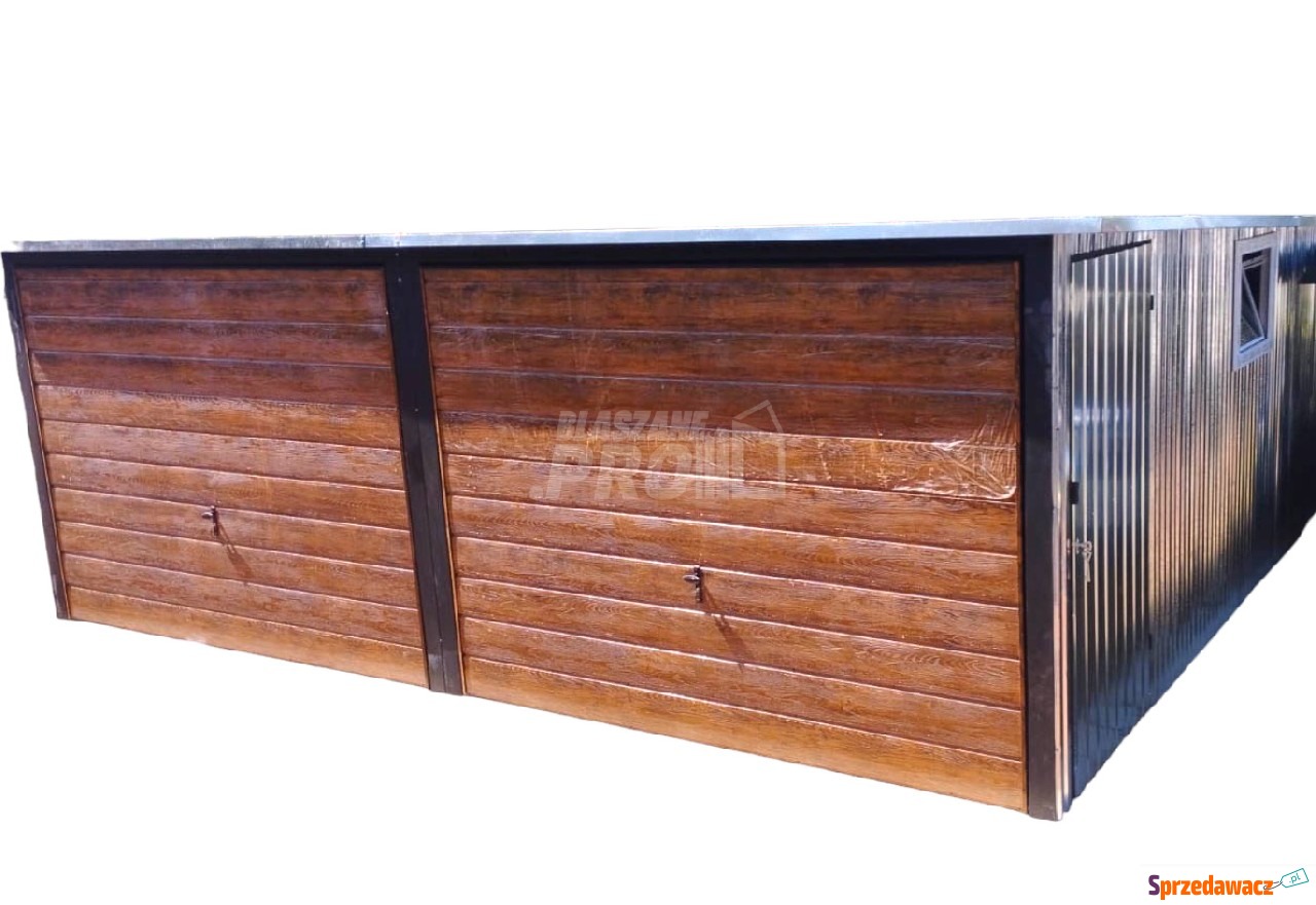Garaż blaszany 6x6 2x Brama +...