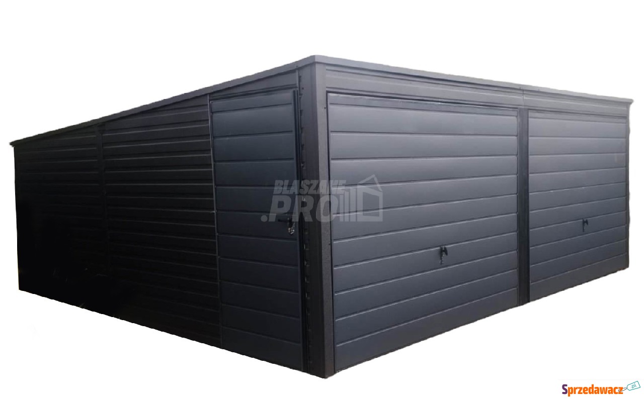 Garaż blaszany 6x5 2x Brama uc...