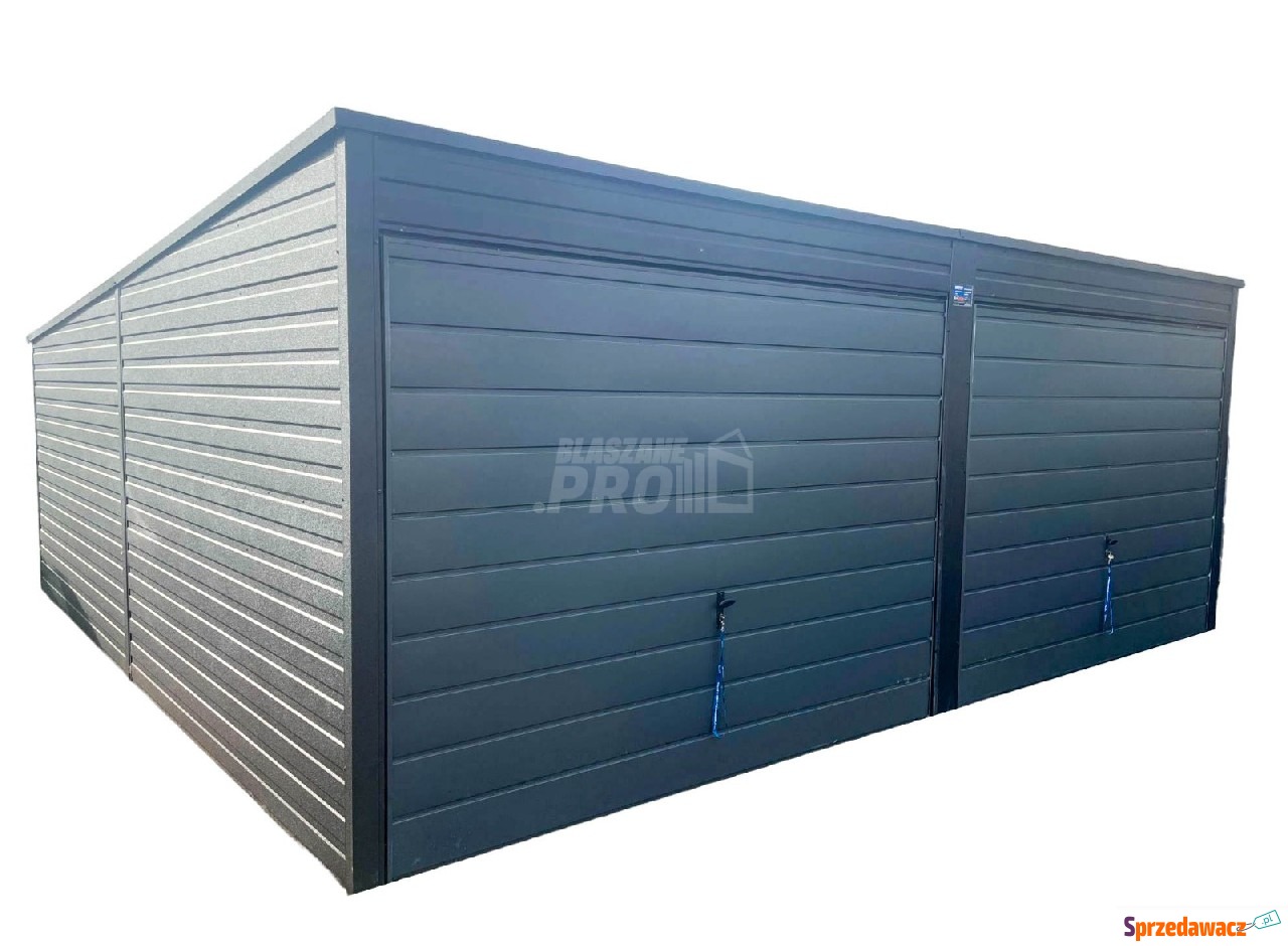 Garaż blaszany 6x6 2x Brama uc...