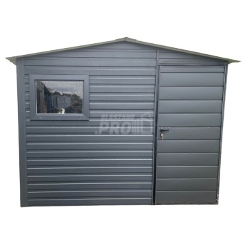 Domek Ogrodowy 3x3 Drzwi Okno Dach dwuspadowy Antracyt GP228