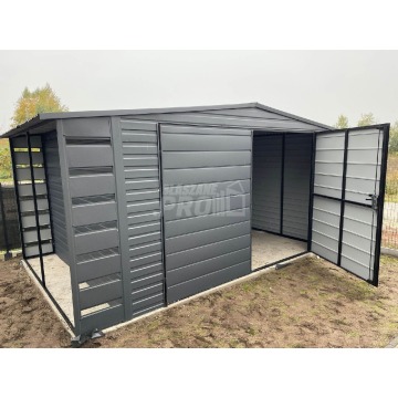 Domek Ogrodowy 4x3 wiata antracyt Brama dwusk... - Altany, domki, namioty - Brzesko - zdjęcie 2